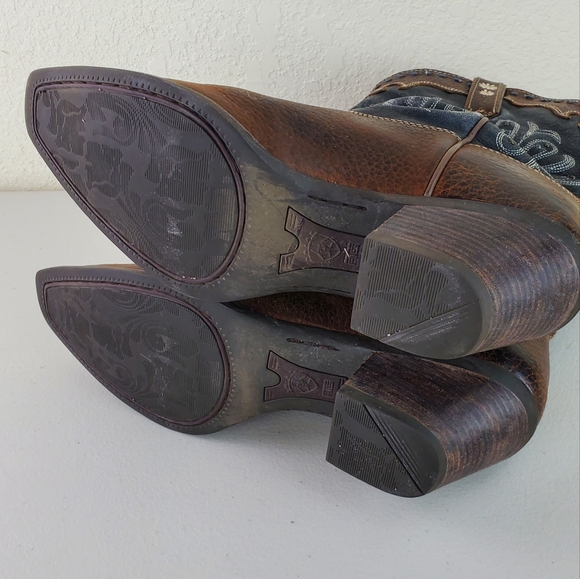 Ariat Western Cowgirl Boots Leather Women’s Size 9 B - Picture 5 of 16